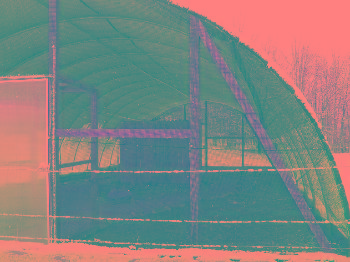 THE ORIGINAL STRUCTURE  IN SNOW, PREPLANTING